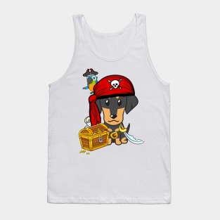 Funny dachshund is a pirate Tank Top